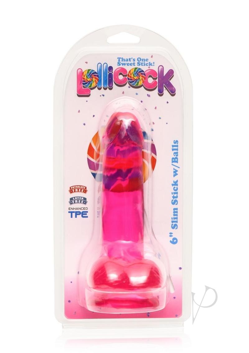 Lollicock Slim Stick W/balls 6 Cherry