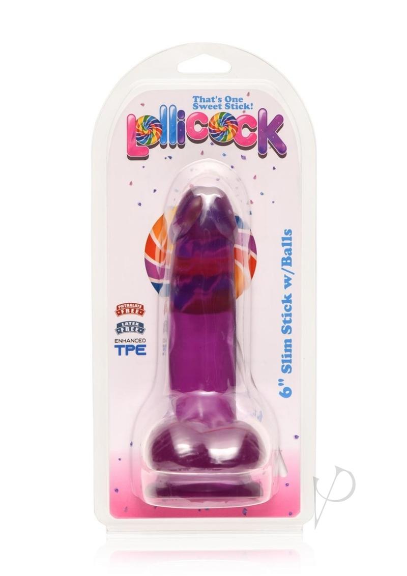 Lollicock Slim Stick W/balls 6 Grape