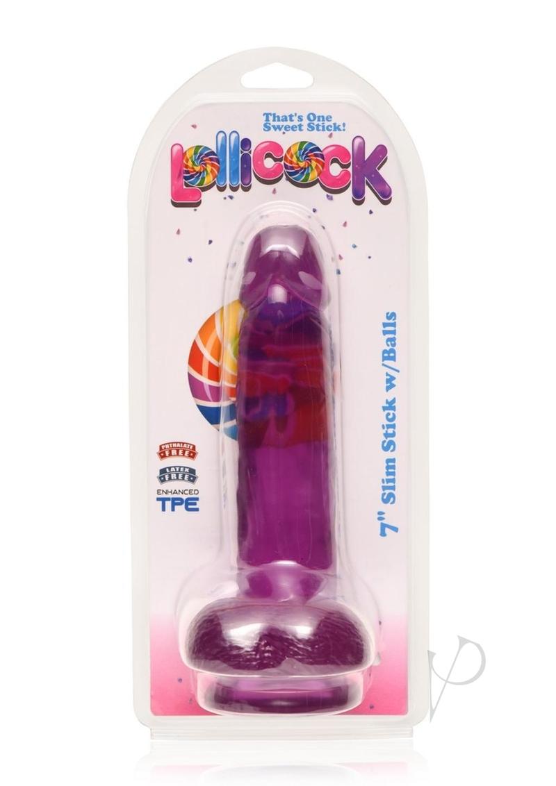 Lollicock Slim Stick W/balls 7 Grape
