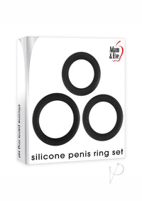 Aande Silicone Penis Ring Set Black