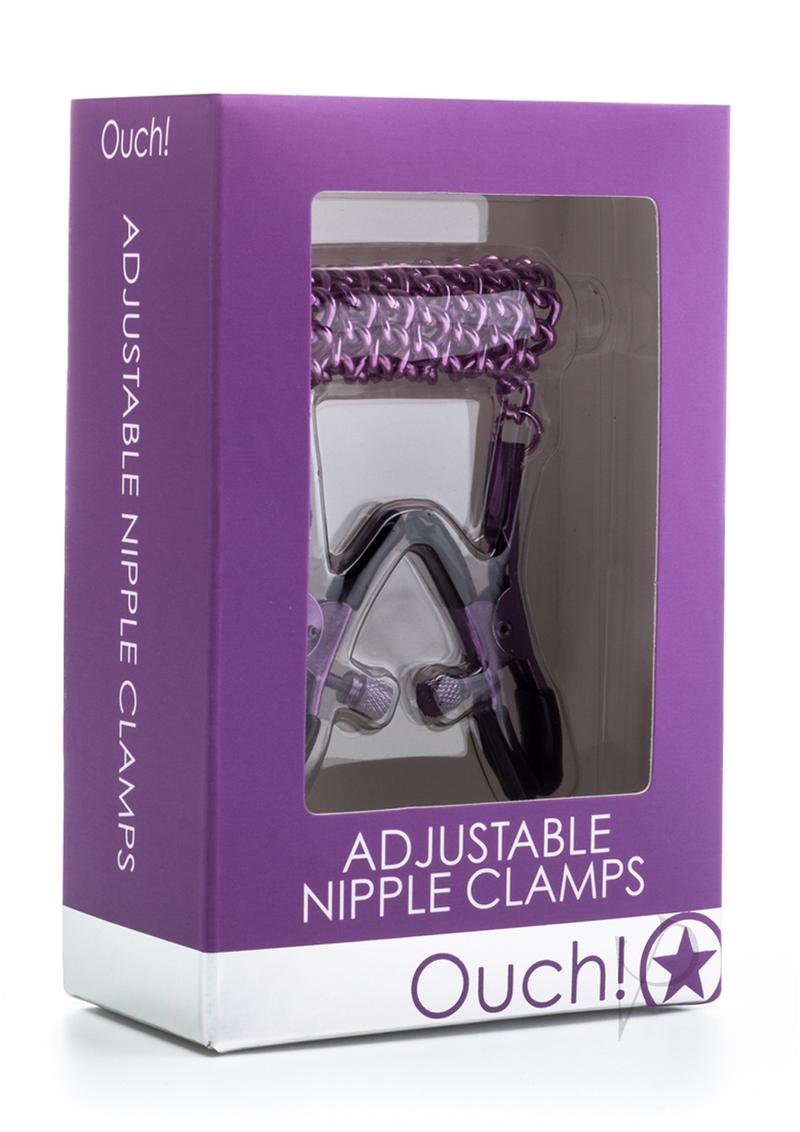 Ouch Adjustable Nipple Clamps Purple