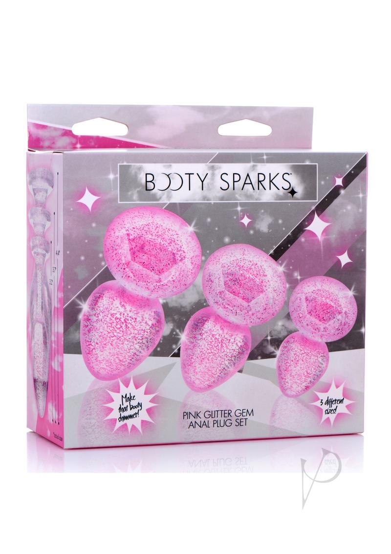 Booty Sparks Glitter Gem Plug Set Pink