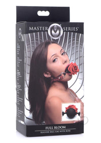 Ms Silicone Ball Gag W/rose Red