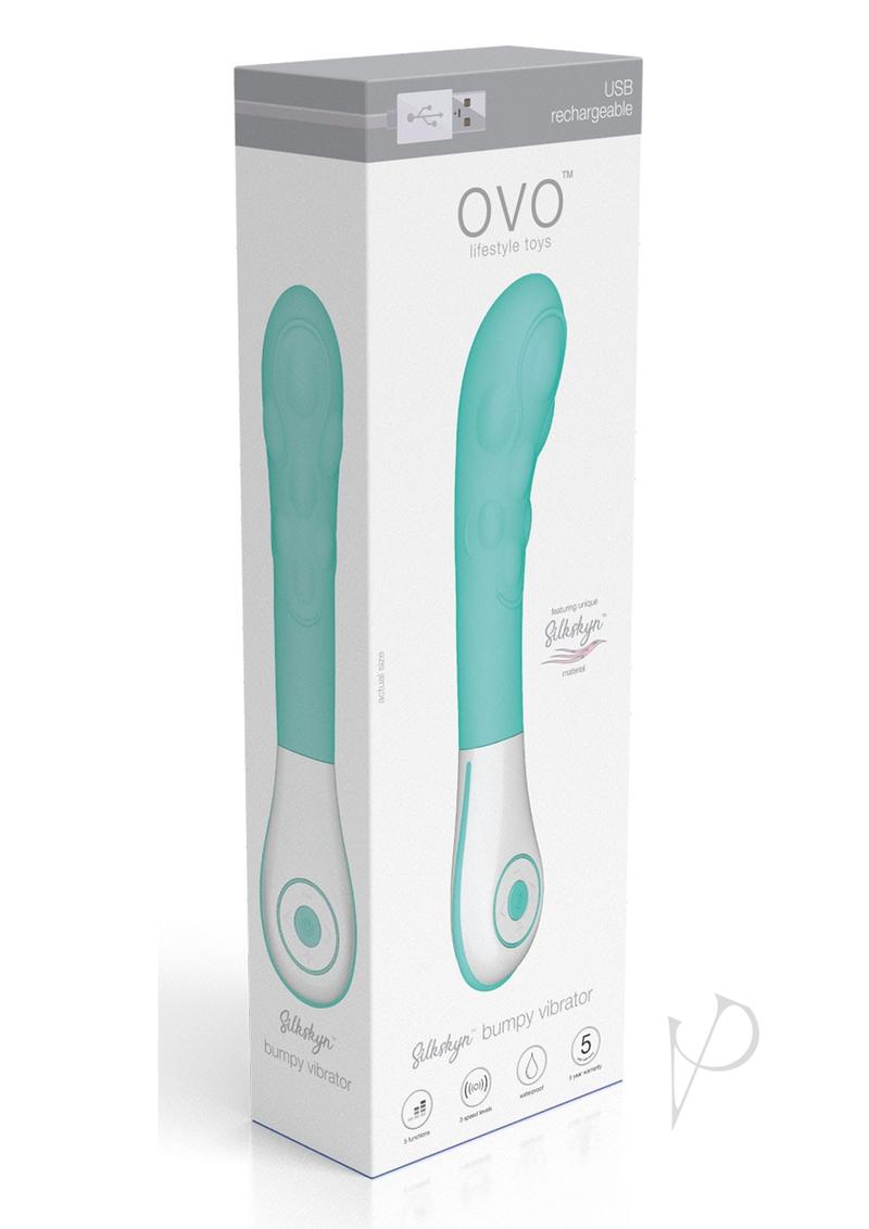 Ovo Silkskyn Bumpy Vibrator Aqua(disc)