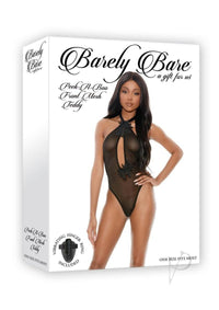 Barely B Peekaboo Mesh Teddy Blk(disc)