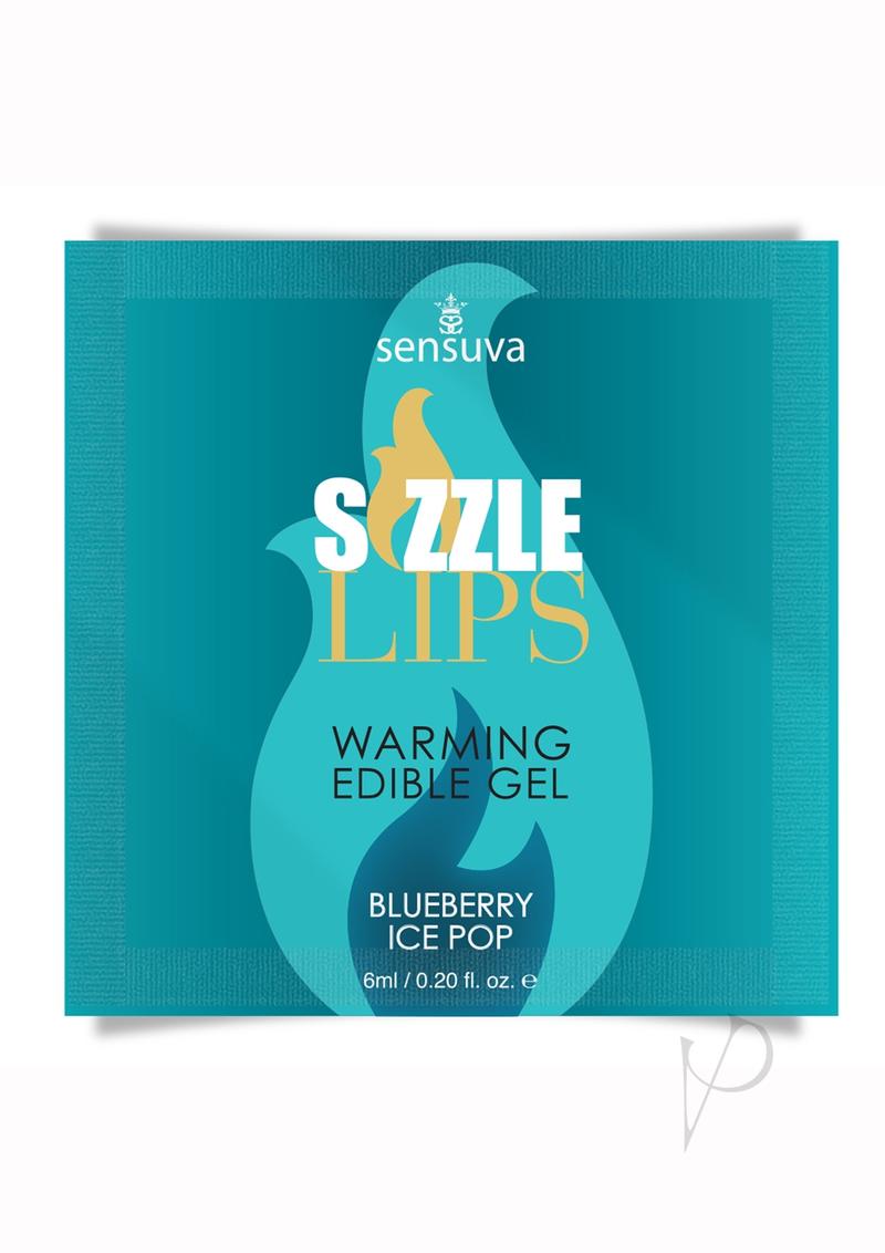 Sizzle Lips Warming Gel Blueberry Foil