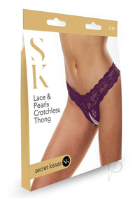 Sk Laceandperl Crotchle Thon Pur S/m(disc)