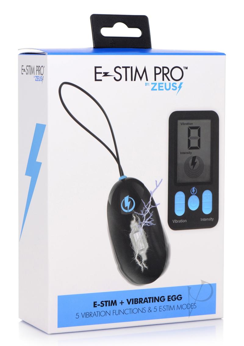 Zeus Vibe and Estim Egg W/remote Black