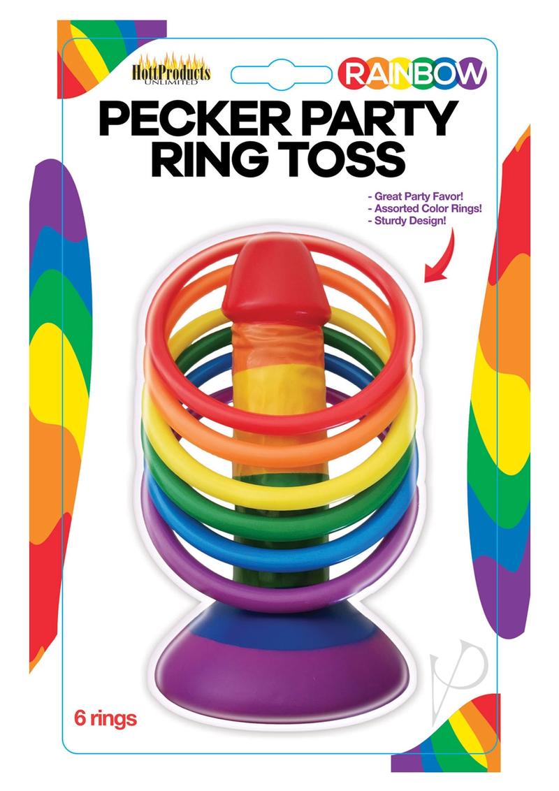 Rainbow Pecker Party Ring Toss