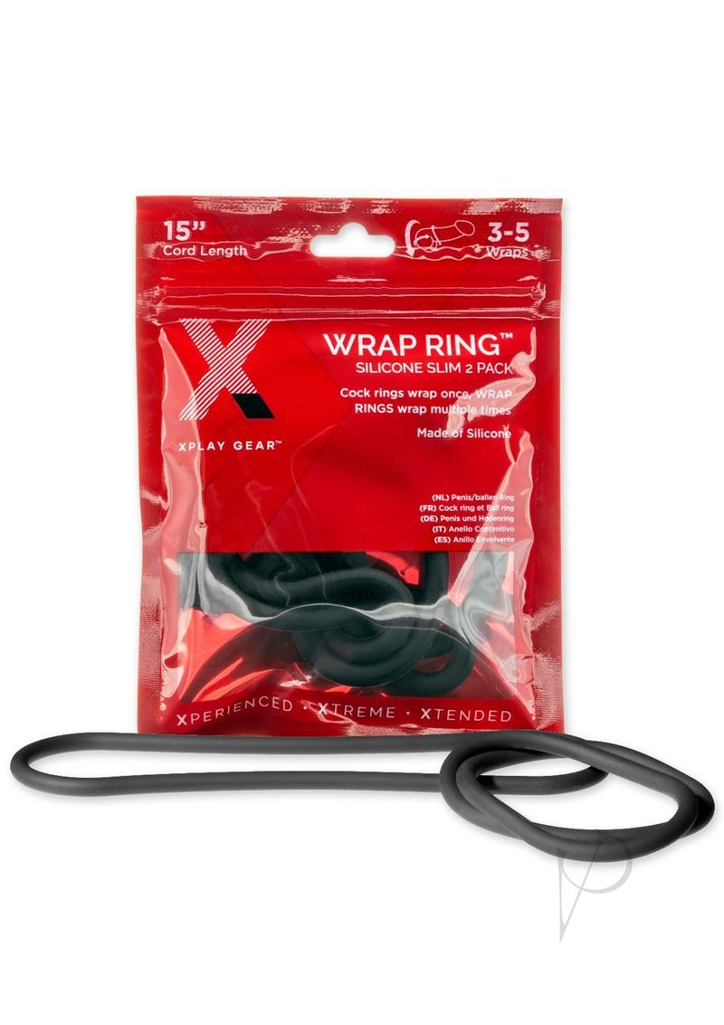 Xplay Silicone Thin Wrap Ring 15 Black