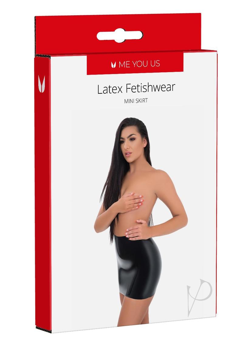 ME YOU US Latex Mini Skirt - Large - Black