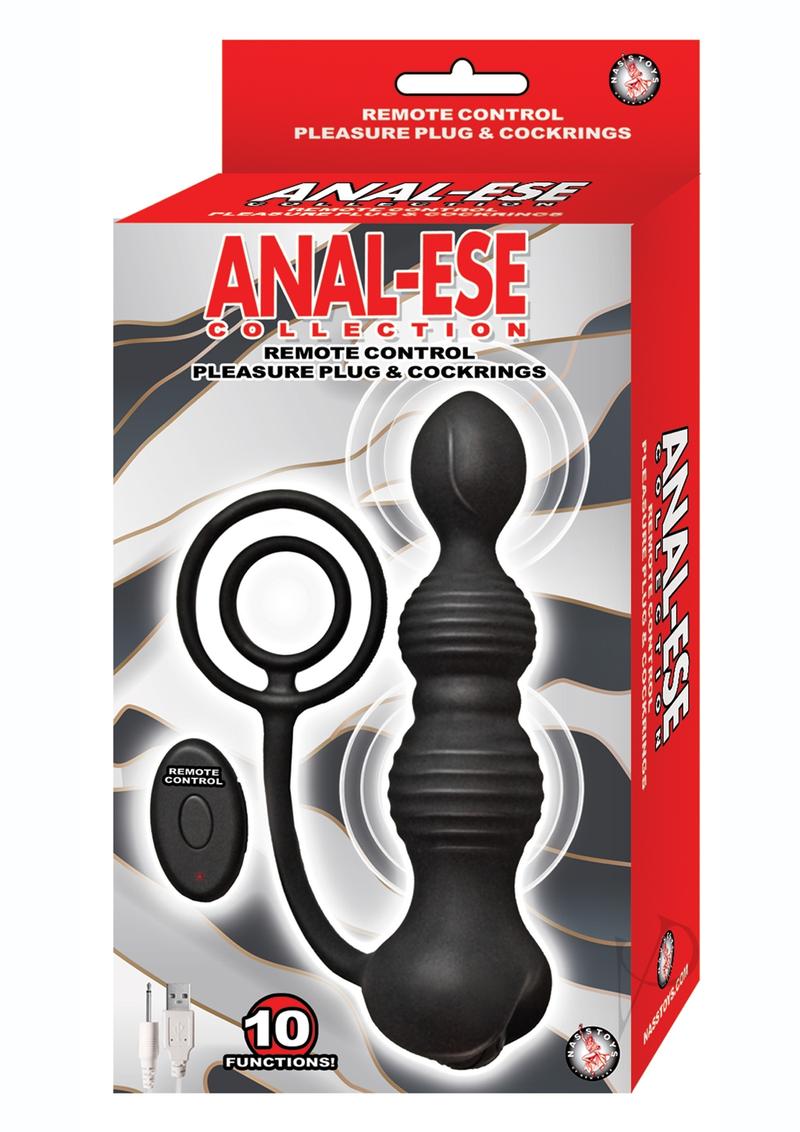 Anal-ese Remote Pleasure Plug/cring Blk