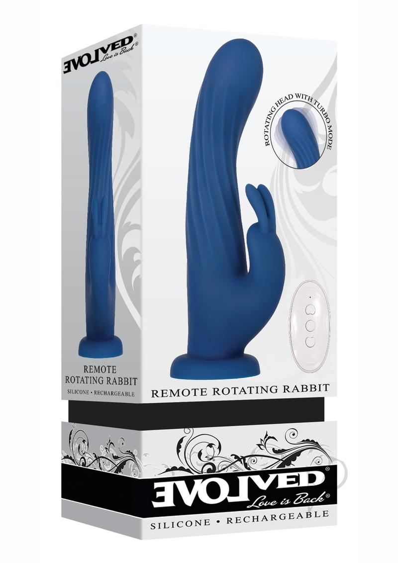 Remote Rotating Rabbit Blue