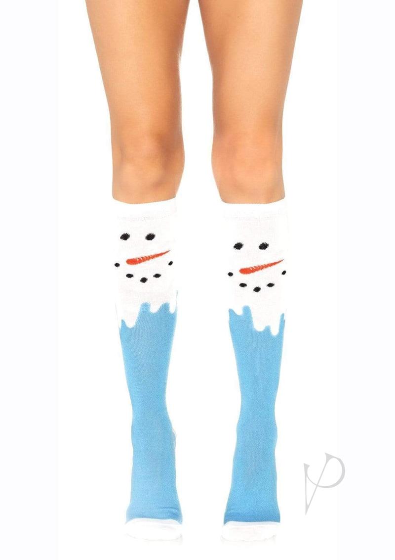 Snow Man Knee High Socks Os Multicolor