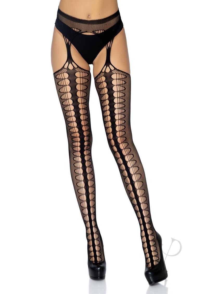 Scale Net Suspender Hose Os Black