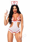 Naughty Nurse 2pc Os White/red