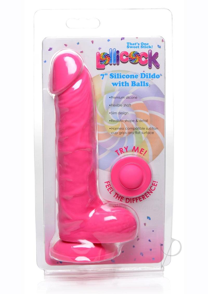 Lollicock Sil Dildo W/balls 7 Cher(disc)