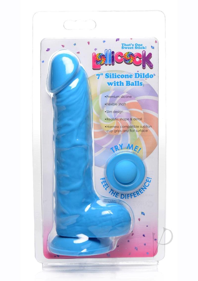 Lollico Sili Dildo W/balls 7 Berry(disc)