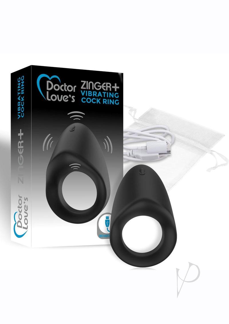 Doctor Love Zinger+recharge Cockring Blk