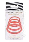 Rubber O Ring Coral 4pk
