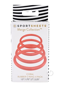 Rubber O Ring Coral 4pk