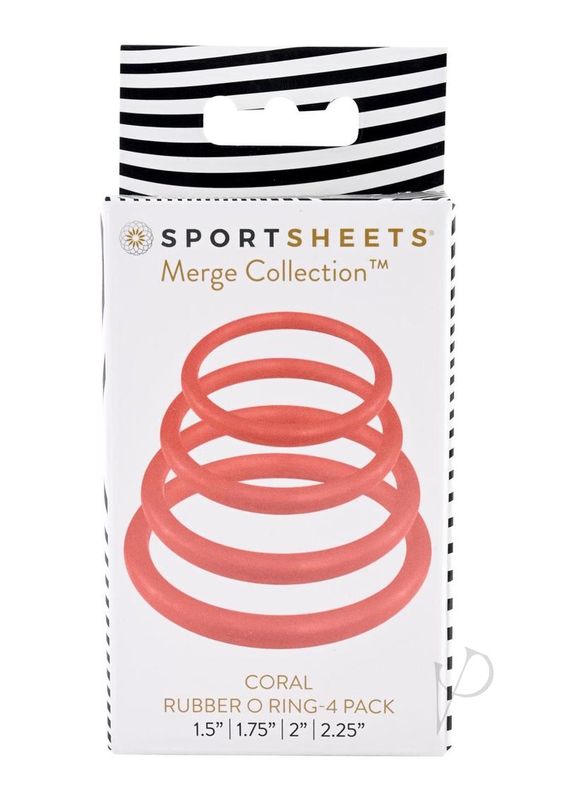 Rubber O Ring Coral 4pk