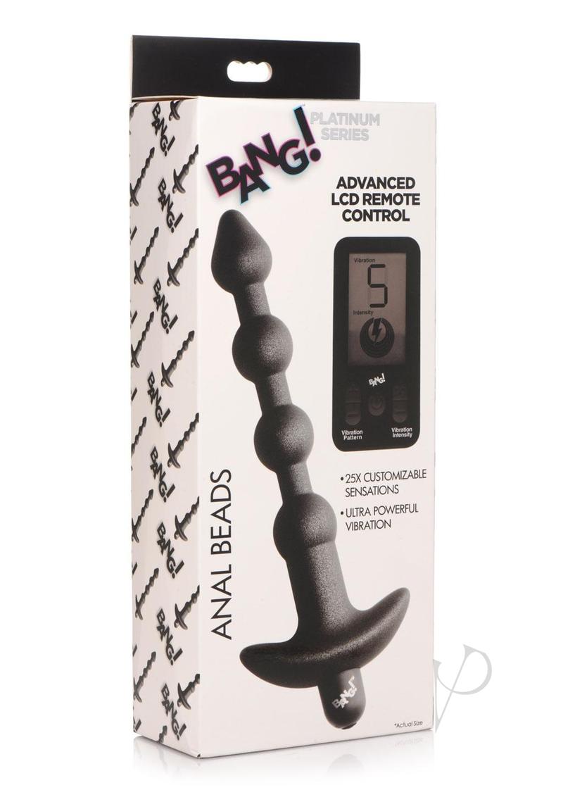 Bg 25x Silicone Anal Bead W/remote Black
