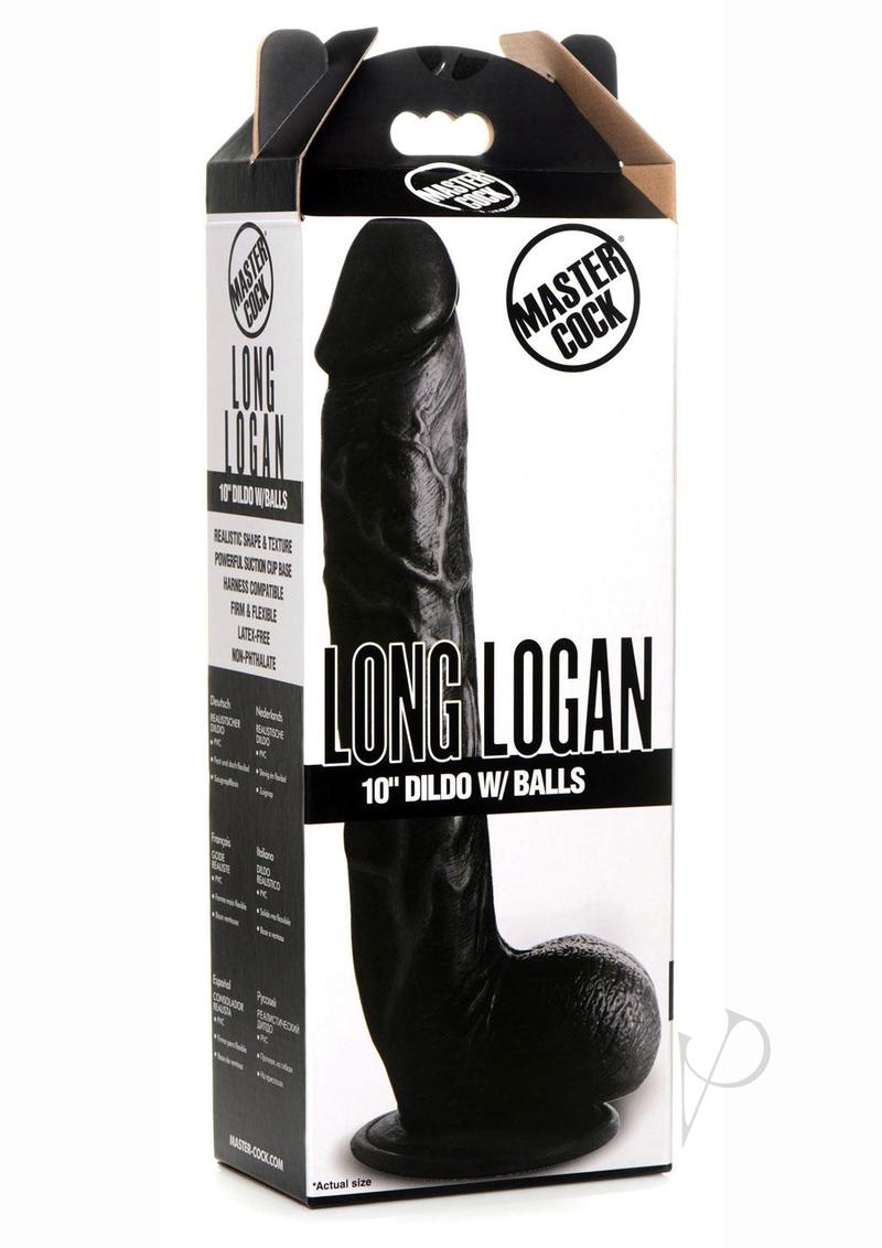 Mc Long Logan Dildo W/balls 10 Black