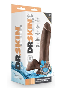Dr Skin Glide Dildo W/balls 7 Chocolate
