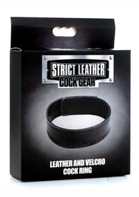 Cg Velcro Leather Cockring Black
