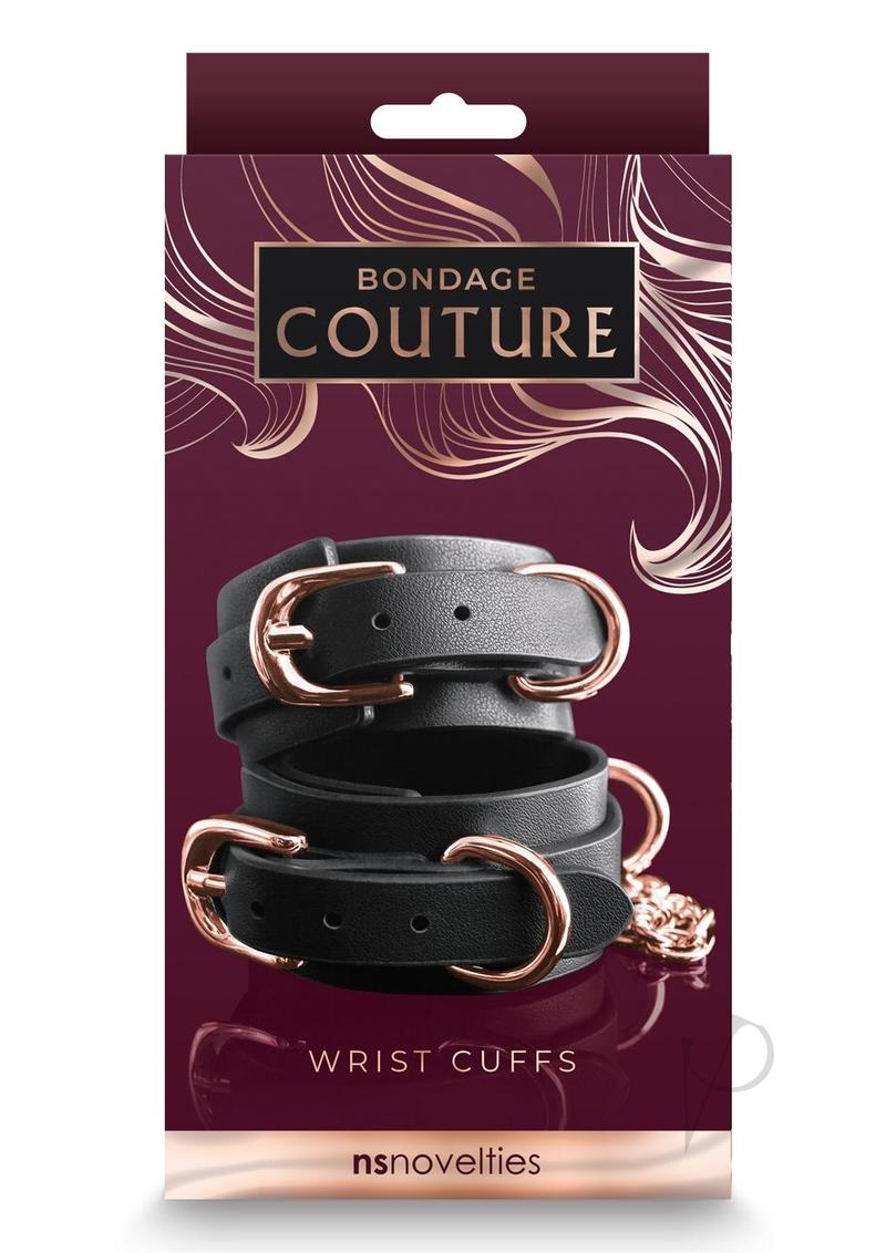 Bondage Couture Wrist Cuffs Black