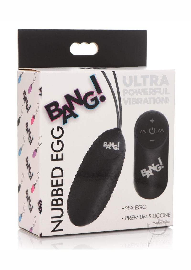 Bang 28x Nubbed Silicone Egg Black