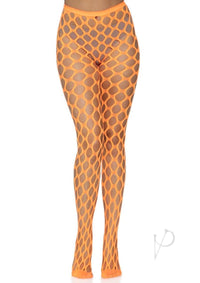 Jumbo Pothole Net Tights Os Neon Orange