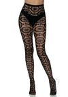 Boho Crochet Net Tights Os Black