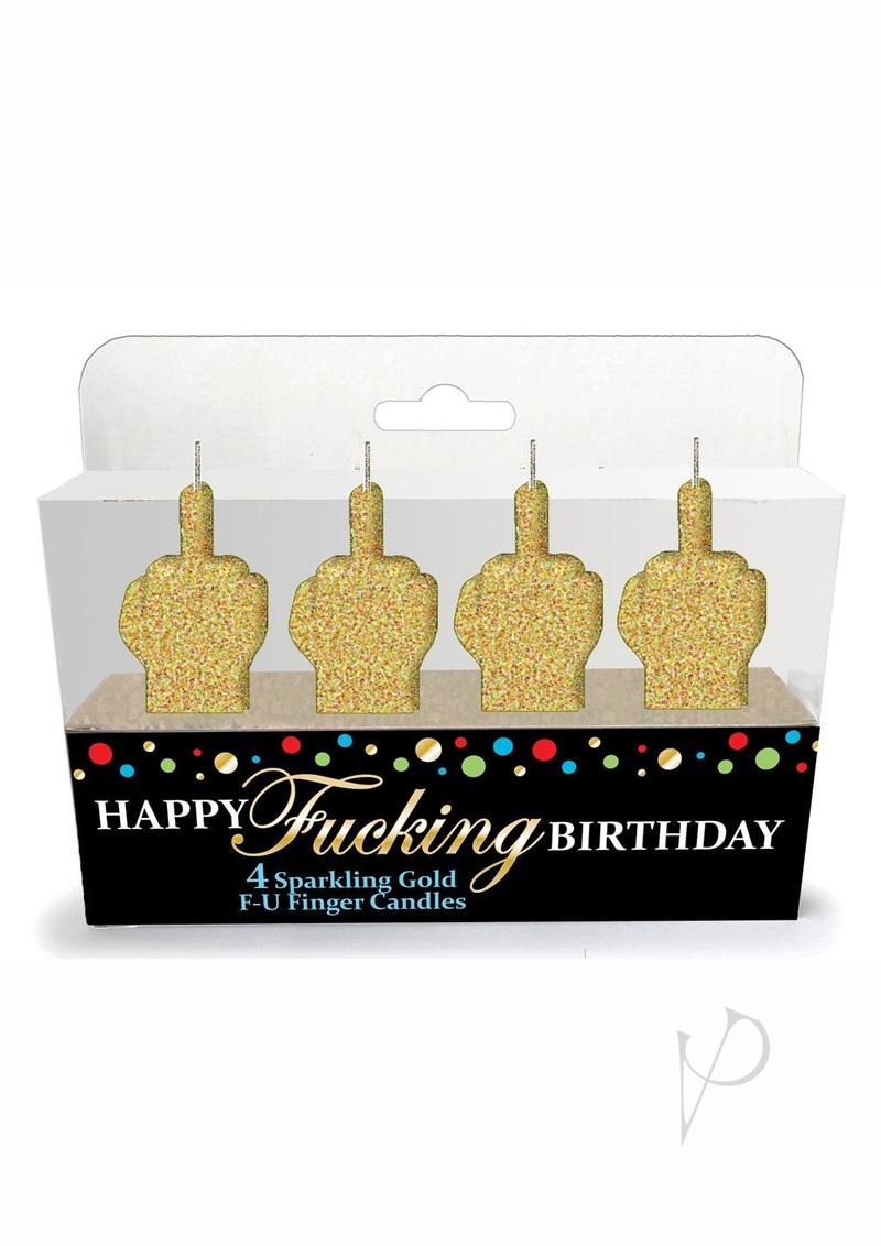 Happy Fn Birthday Fu Candles 4pc Set