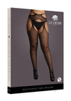 Suspender Pantyhose Strappy Waist Qn Blk