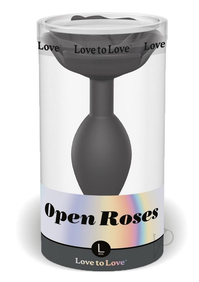 Open Roses Lg Black Onyx