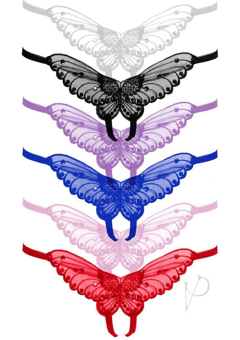 Butterfly Crotchless Pearl 12pk Ps Asst