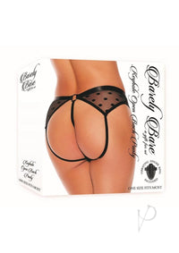 Barely B Keyhole Open Back Panty Blk Os