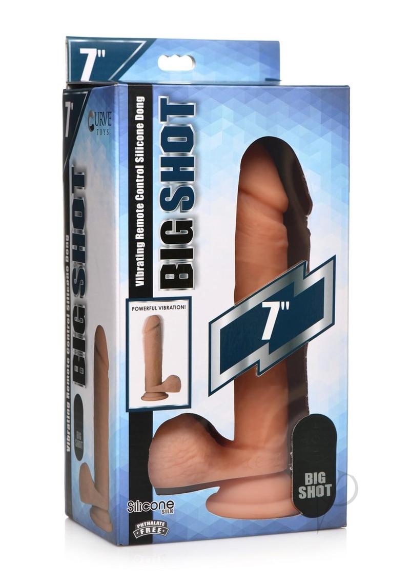 Big Shot Vibe Dildo W/balls 7 Ivory