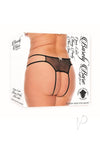 Barely B Open Lace Thong Panty Ps Blk