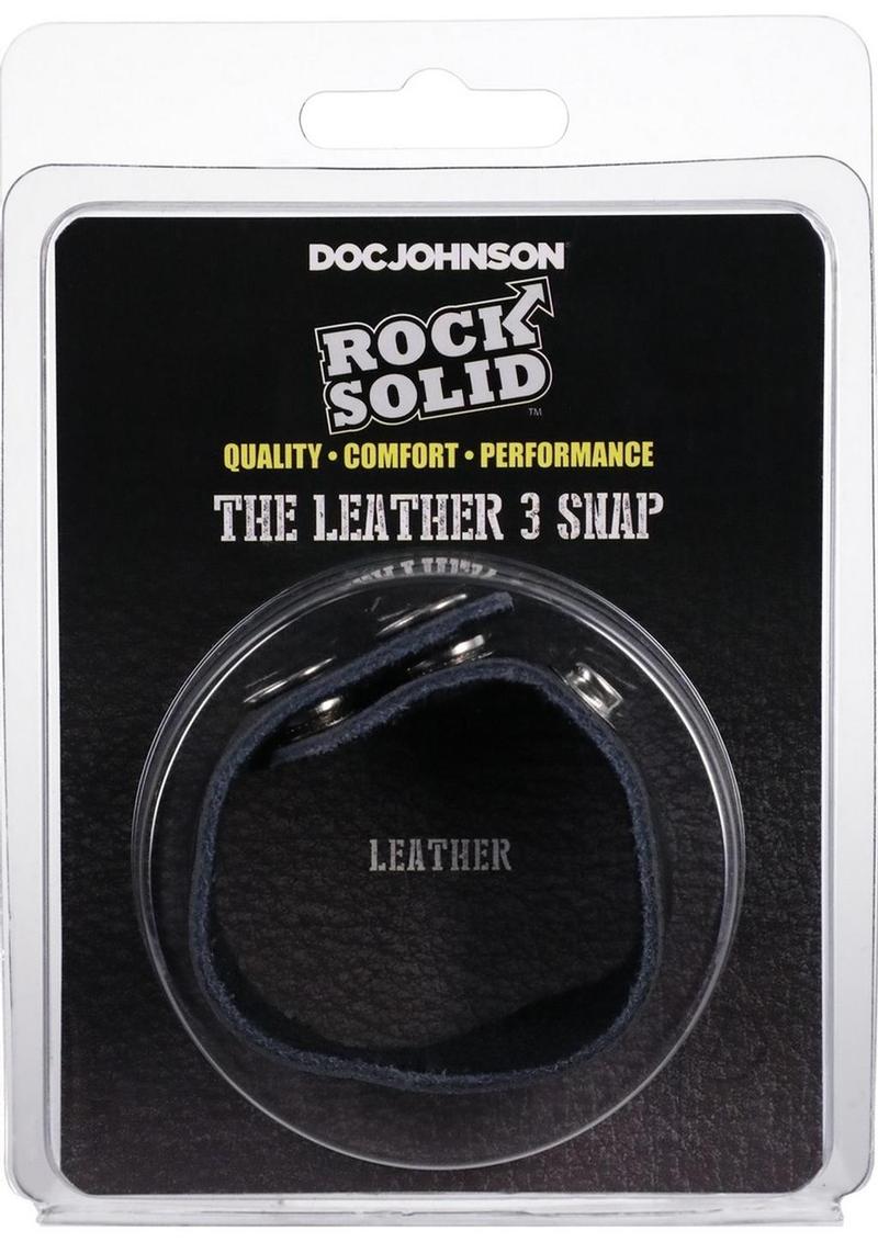 Rock Solid The Leather 3 Snap Black