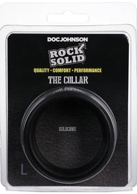 Rock Solid The Silicone Collar Lg Black