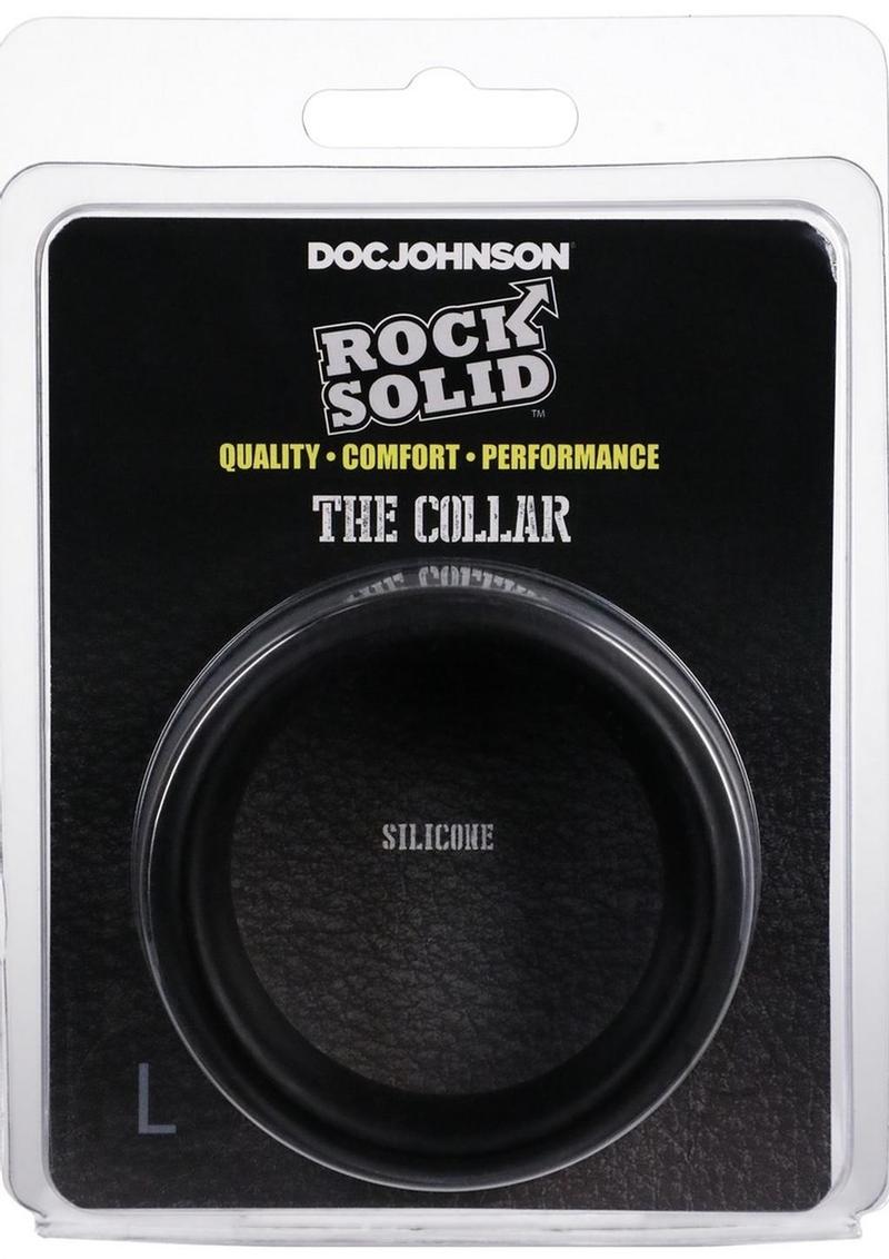 Rock Solid The Silicone Collar Lg Black