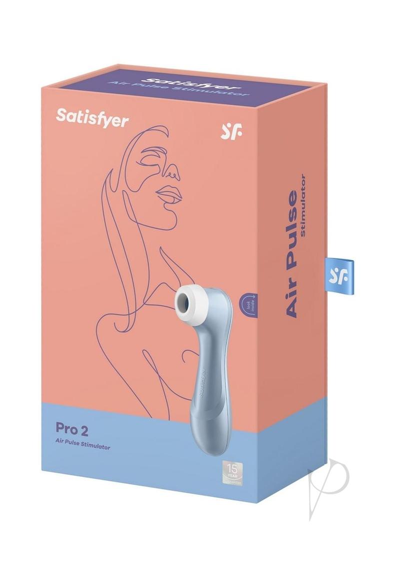 Satisfyer Pro 2 Generation 2 Rechargeable Silicone Clitoral Stimulator 6.5in Blue