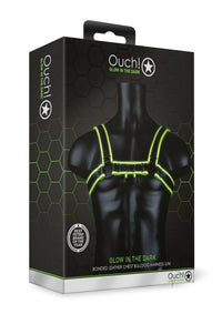 Ouch Chest Bulldog Harness S/m Gitd