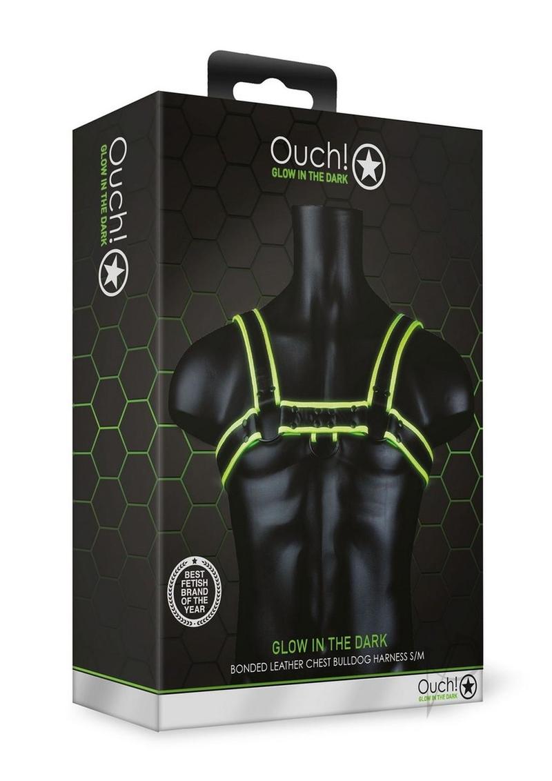 Ouch Chest Bulldog Harness S/m Gitd