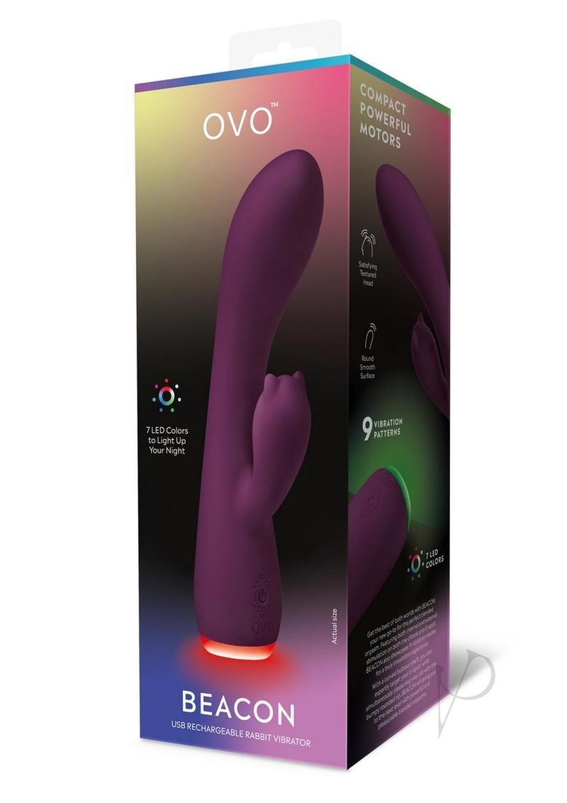 Ovo Beacon Dual Stim Vibe Purple