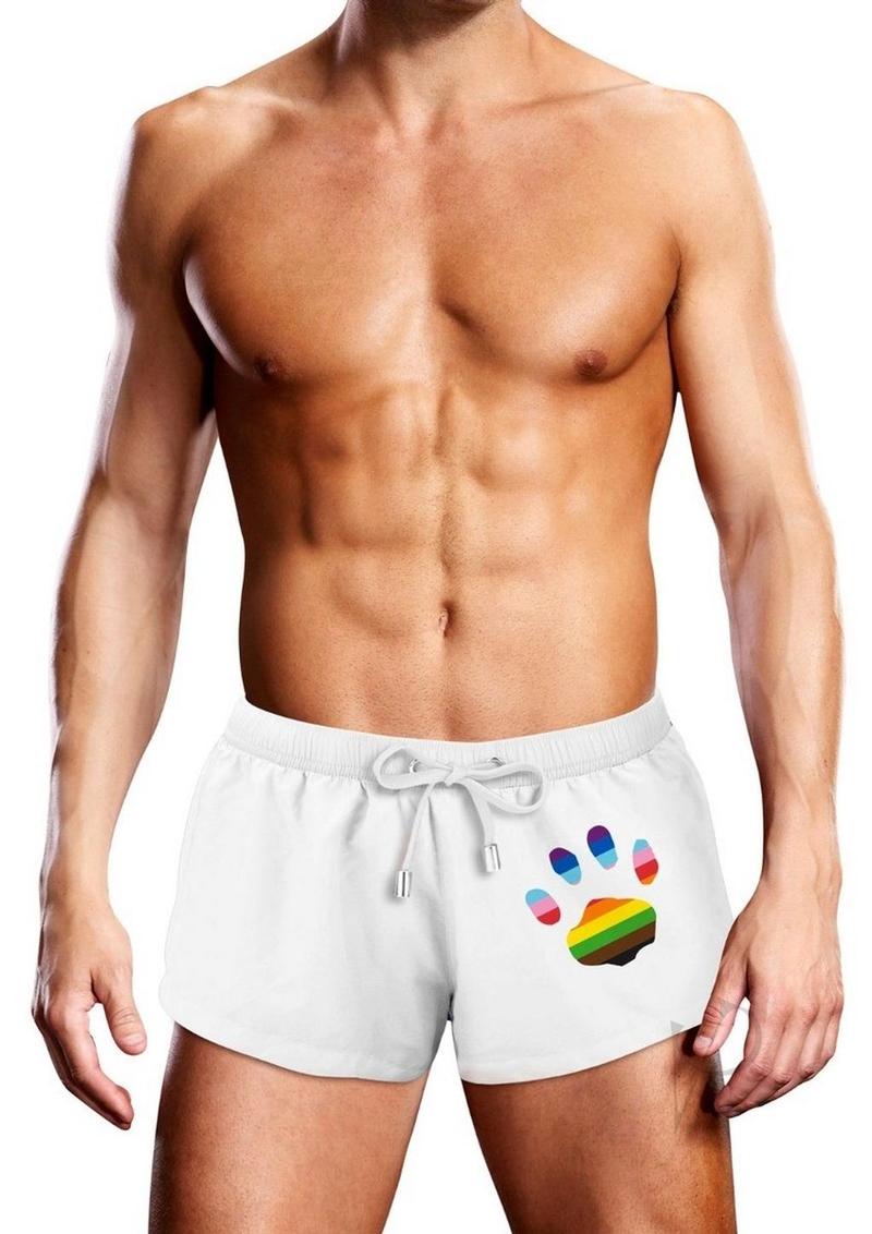 Prowler Swim Wht Oversize Paw Trunk Md