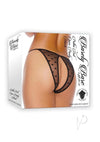 Barely B Polka Dot Open Panty Blk